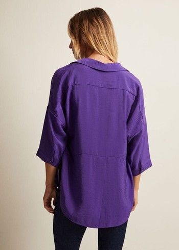 Phase Eight Cynthia Longline Shirts Purple Canada | BWFPTK-215